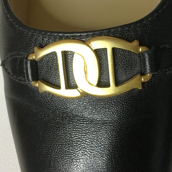 ETIENNE AIGNER Black Leather "Monte Carlo" Block Heel Pumps   7M - Picture 6 of 14